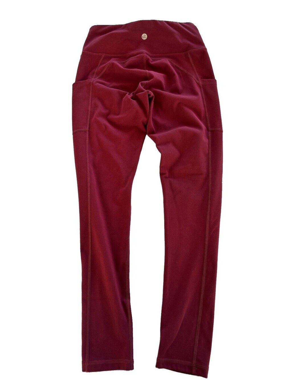 Ewedoos Maroon Ankle Leggings Women's Small Yoga High Rise Pockets